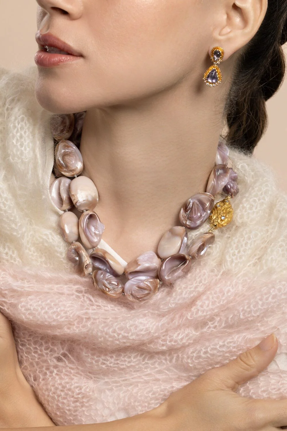 Moonstone Pearl Necklace - Image 3