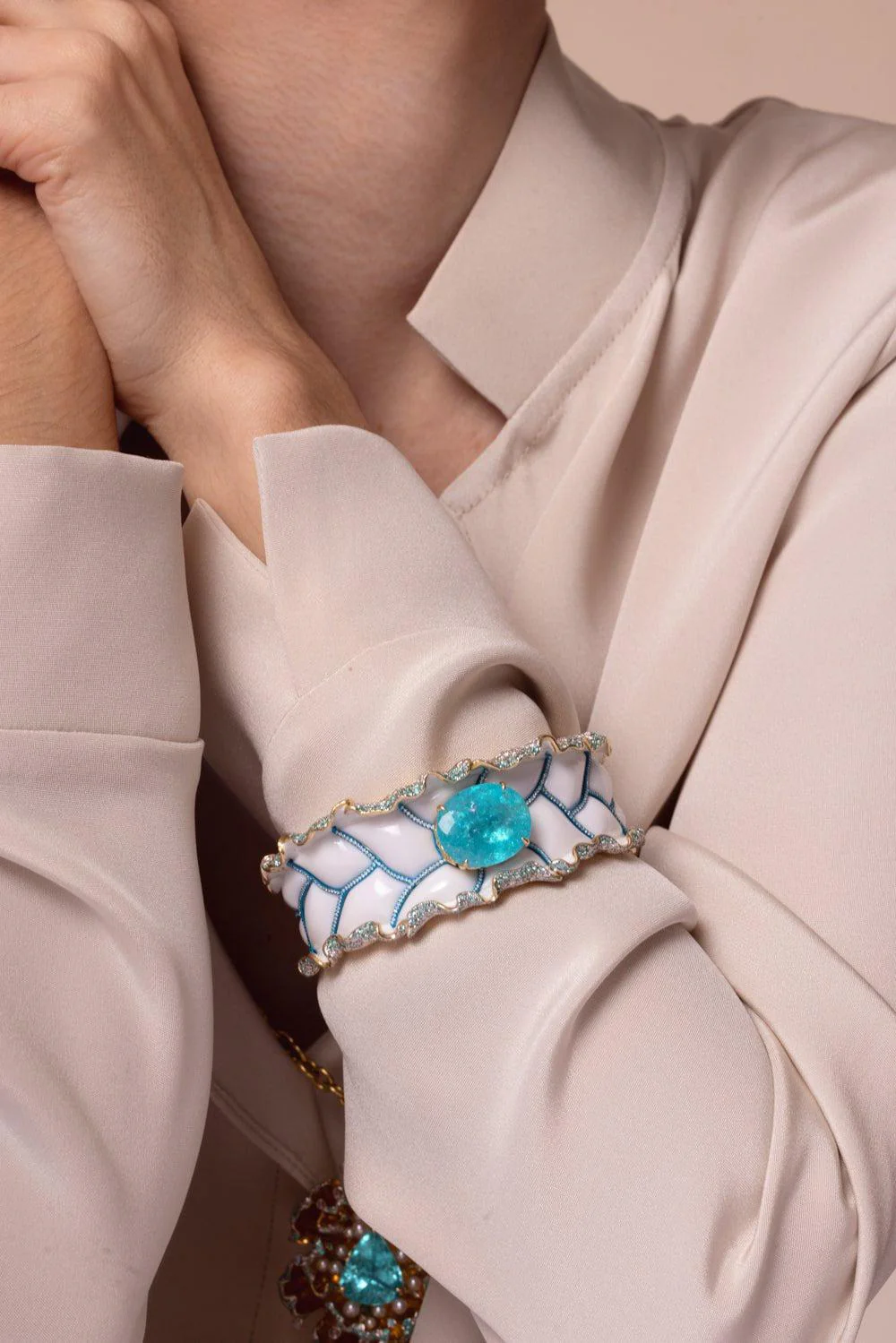 Opal Paraiba Cuff Bracelet - Image 4