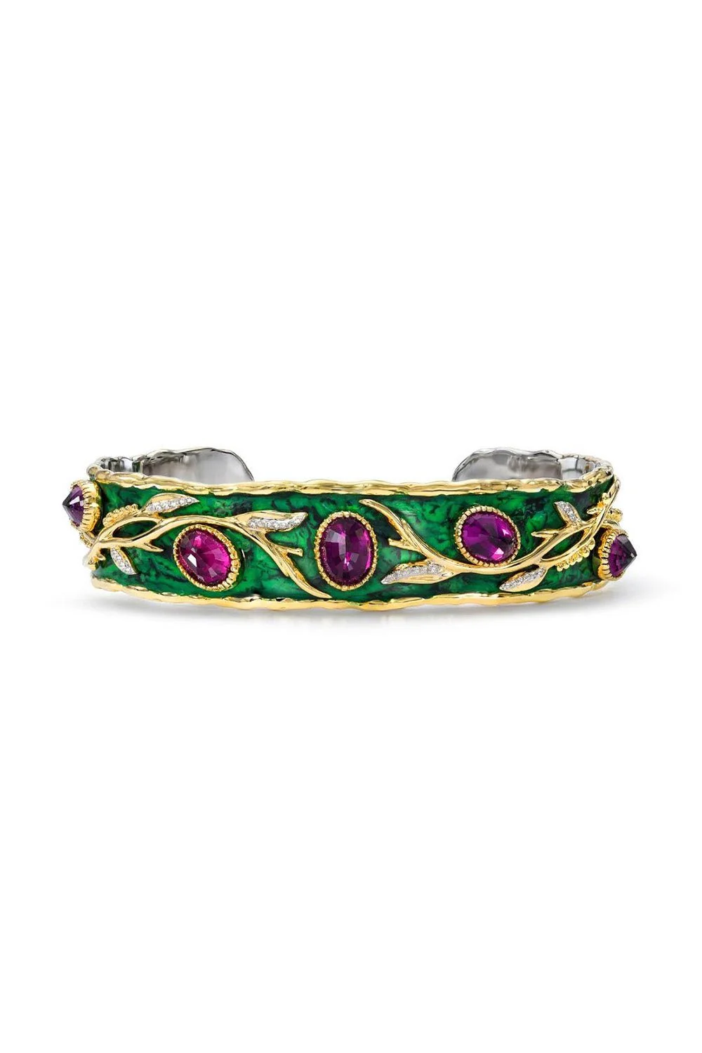 Purple Garnet Cuff Bracelet
