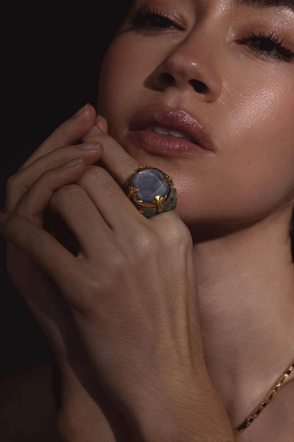 Silver Sapphire Diamond Ring - Image 4