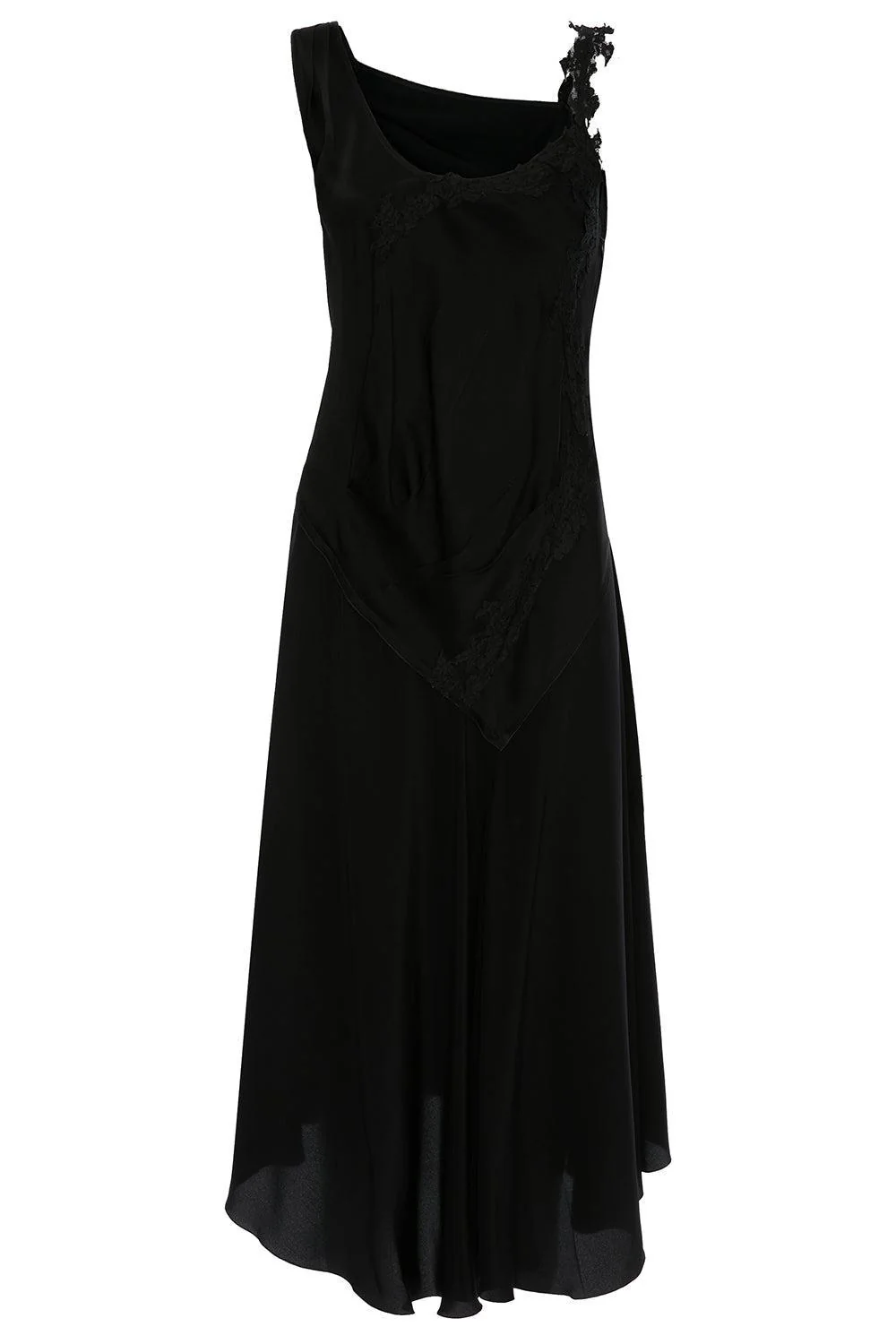 Asymmetric Lace Detail Dress
