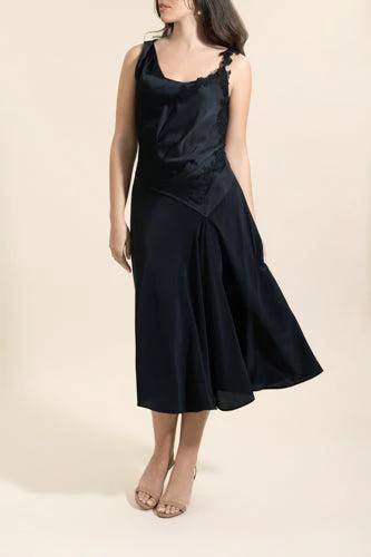 Asymmetric Lace Detail Dress - Image 2