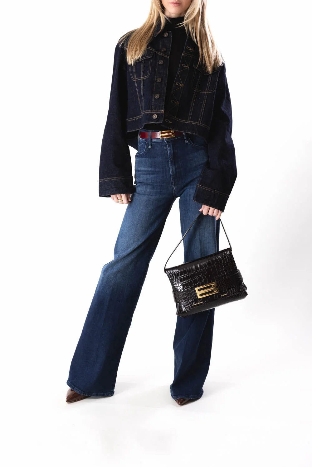 Cropped Denim Jacket - Image 3