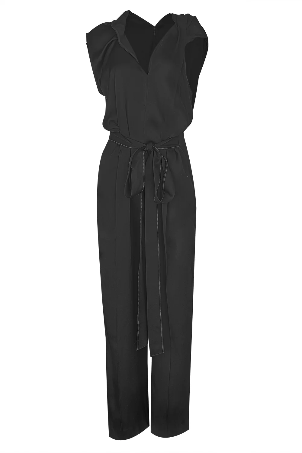 Draped Pleated Jumpsuit