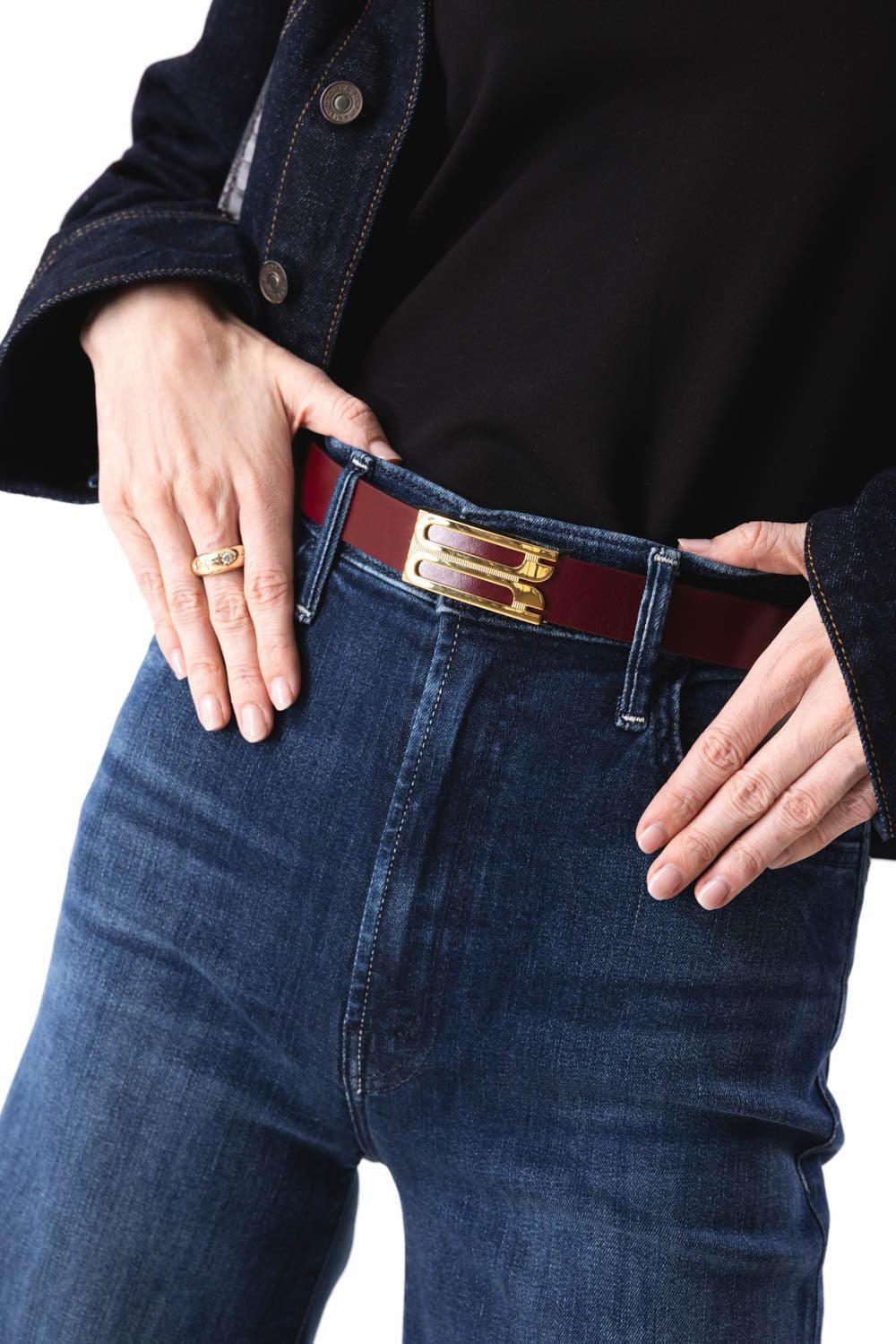 Frame Belt - Burgundy - Image 3