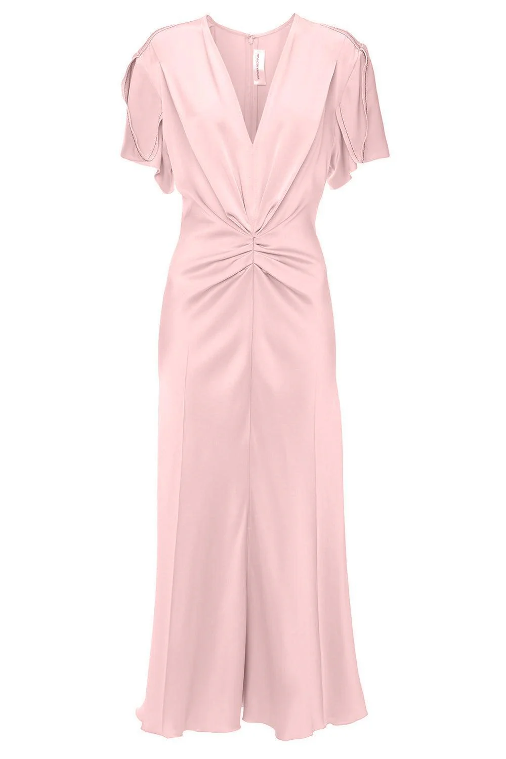 Gathered Midi Dress - Antique Pink