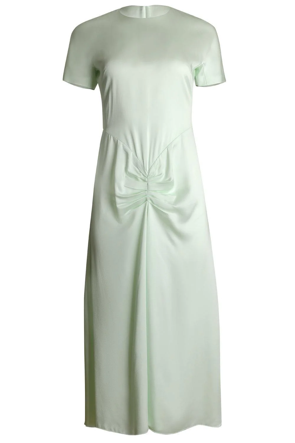 Gathered Midi Shirt Dress