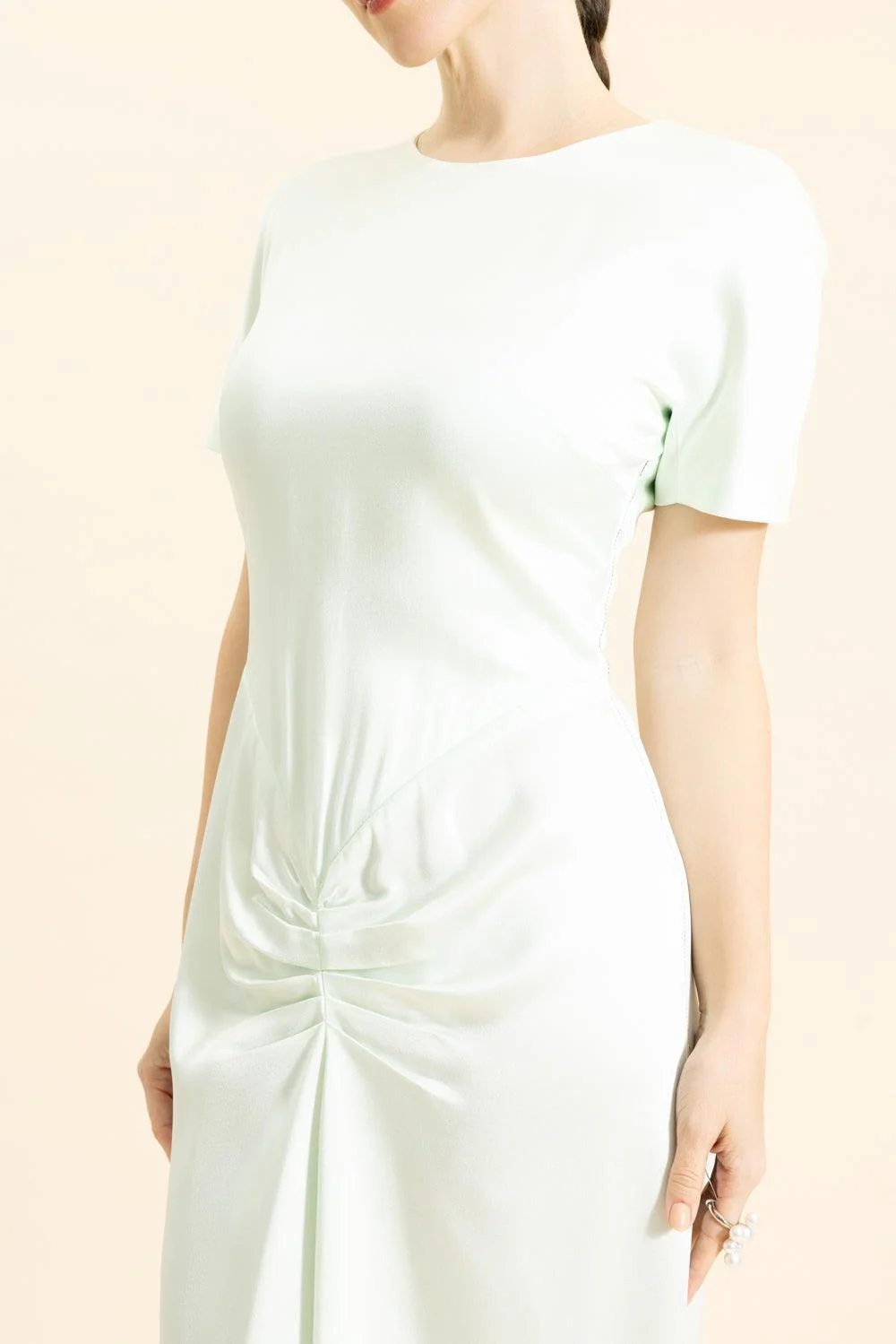 Gathered Midi Shirt Dress - Image 3
