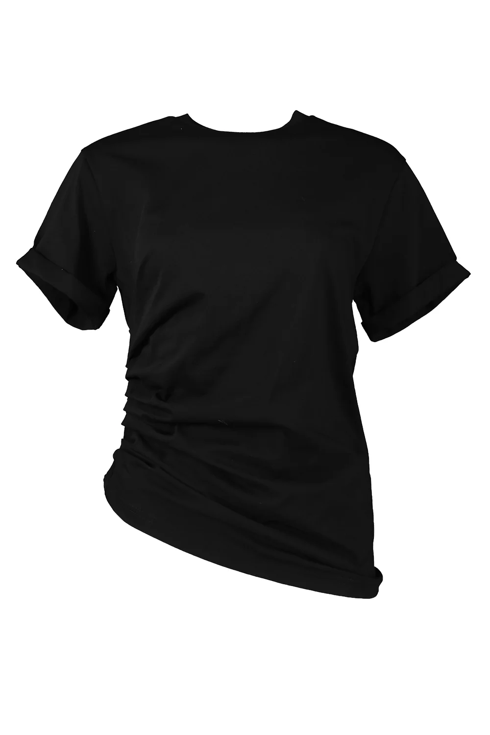 Gathered T-Shirt - Black