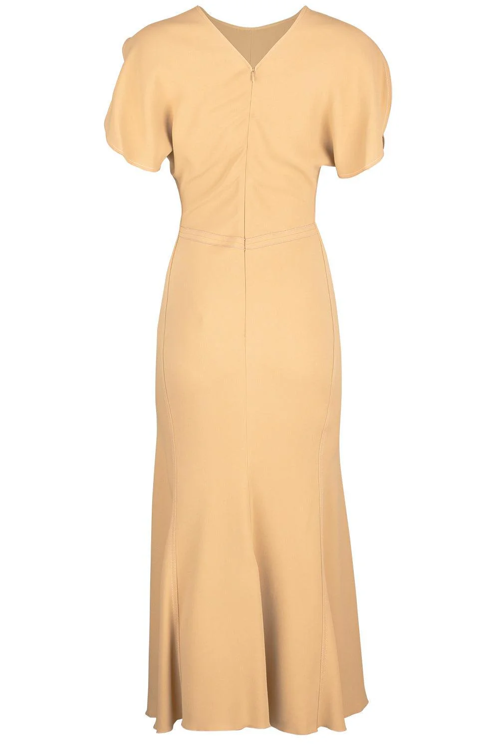 Gathered Waist Midi Dress - Honey - Image 5