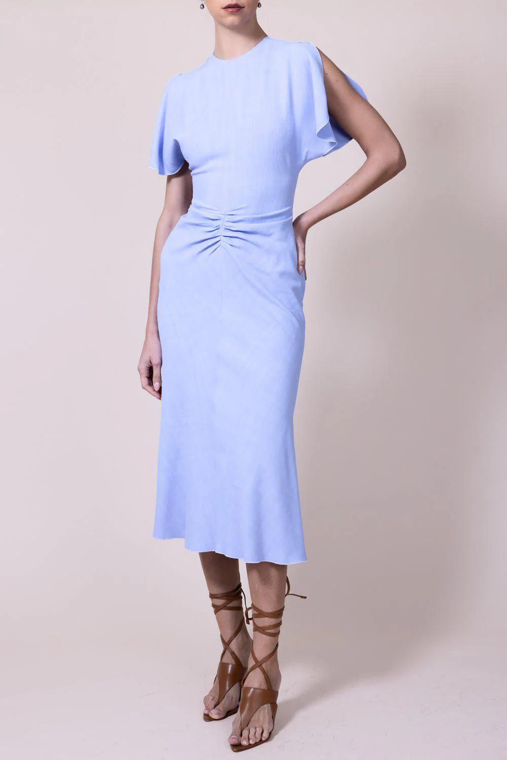 Gathered Waist Midi Dress - Frost - Image 2