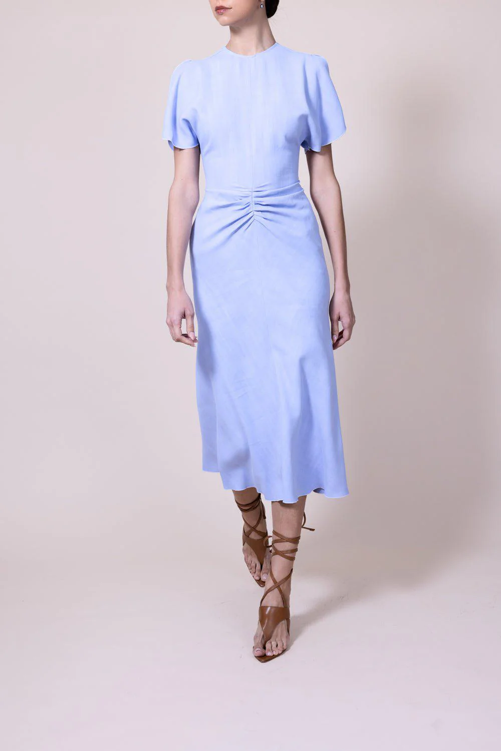 Gathered Waist Midi Dress - Frost - Image 4