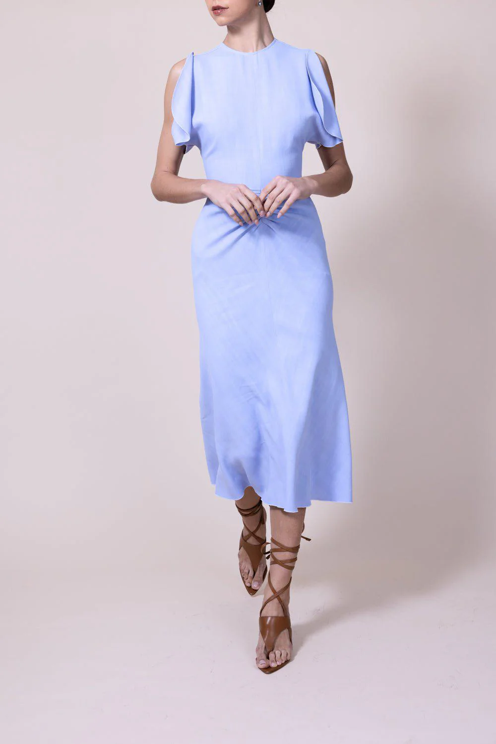 Gathered Waist Midi Dress - Frost - Image 5