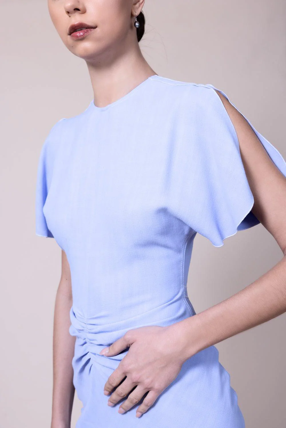 Gathered Waist Midi Dress - Frost - Image 6
