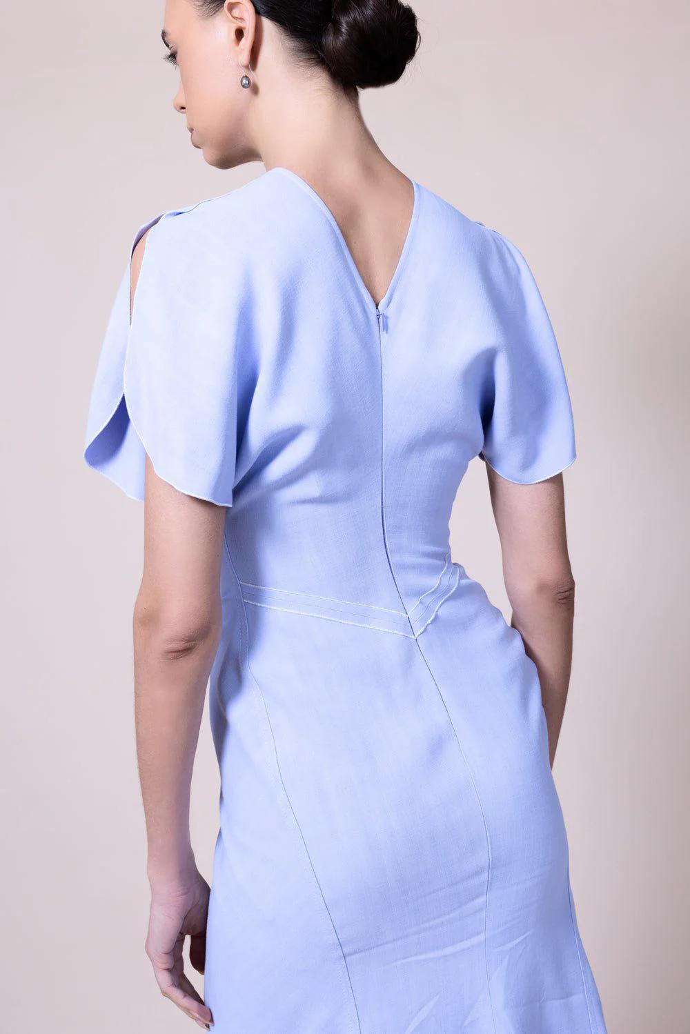 Gathered Waist Midi Dress - Frost - Image 8