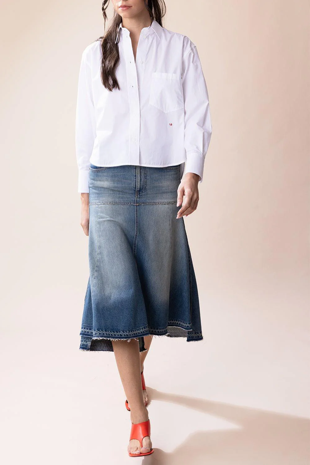 Long Sleeve Cropped Shirt - Image 2