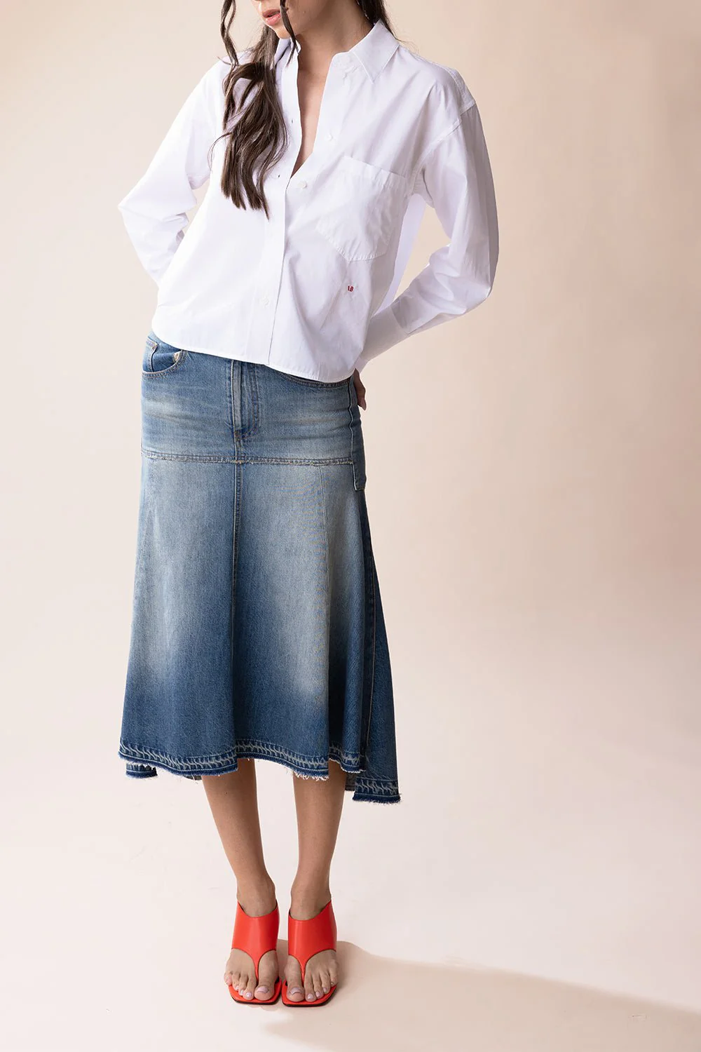 Long Sleeve Cropped Shirt - Image 5