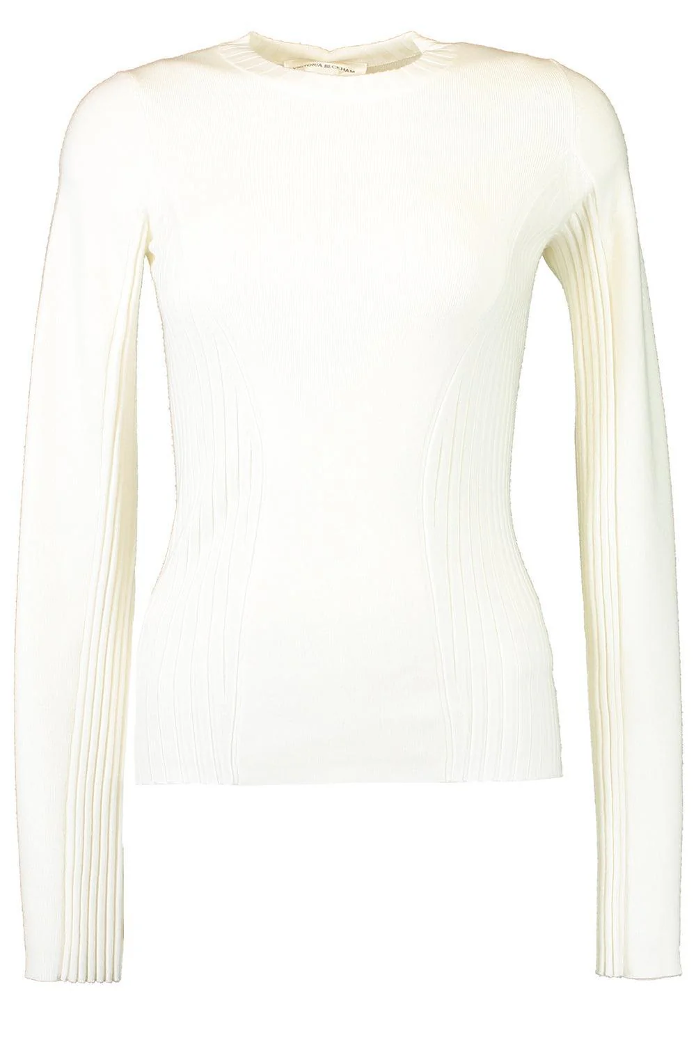 Panelled Rib Crew Neck Top