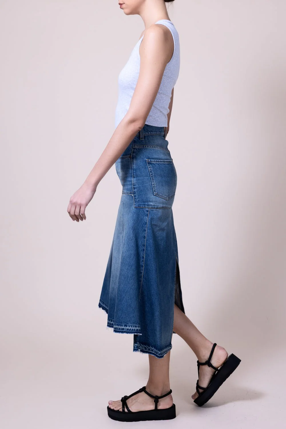 Patched Denim Skirt - Image 4