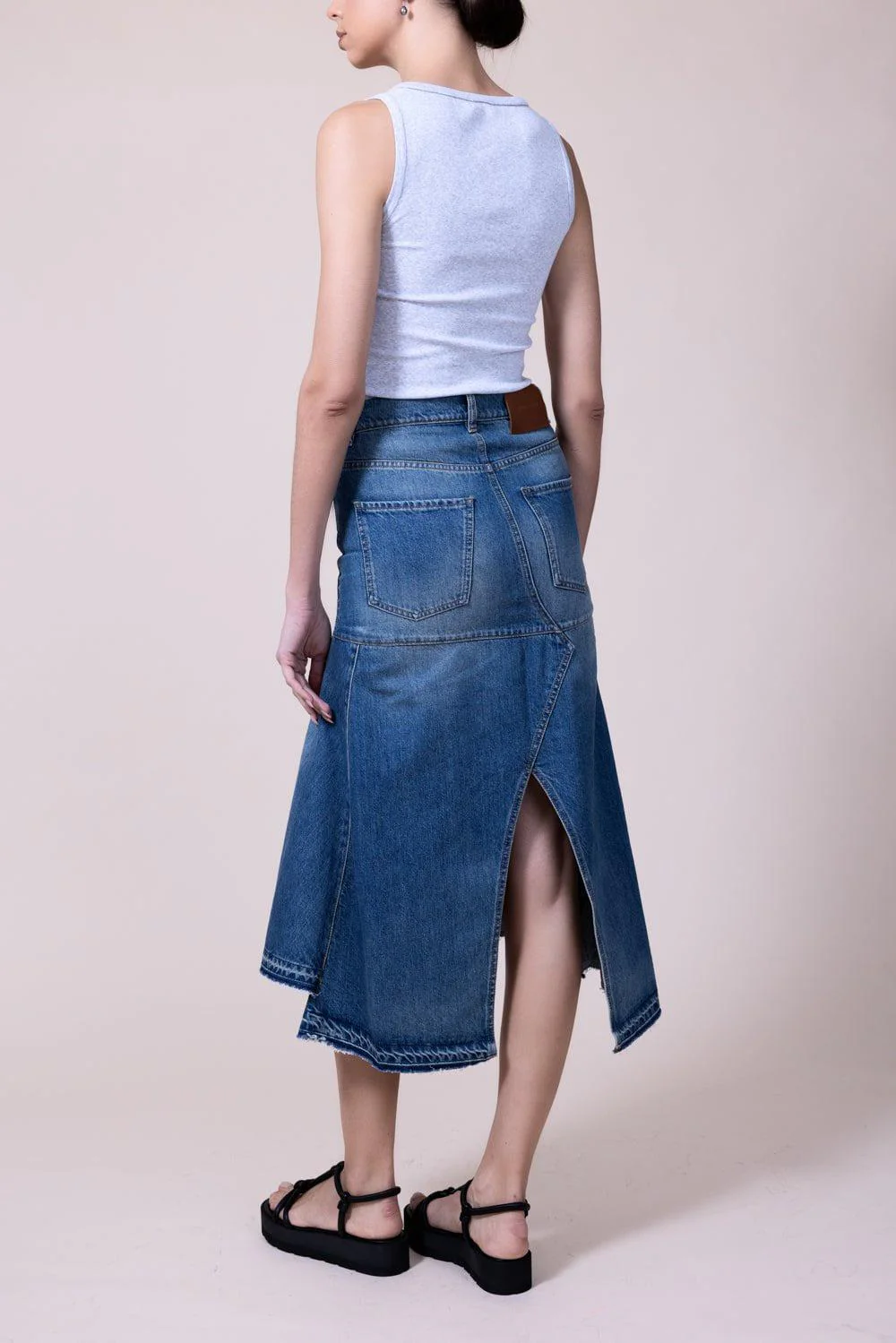 Patched Denim Skirt - Image 5