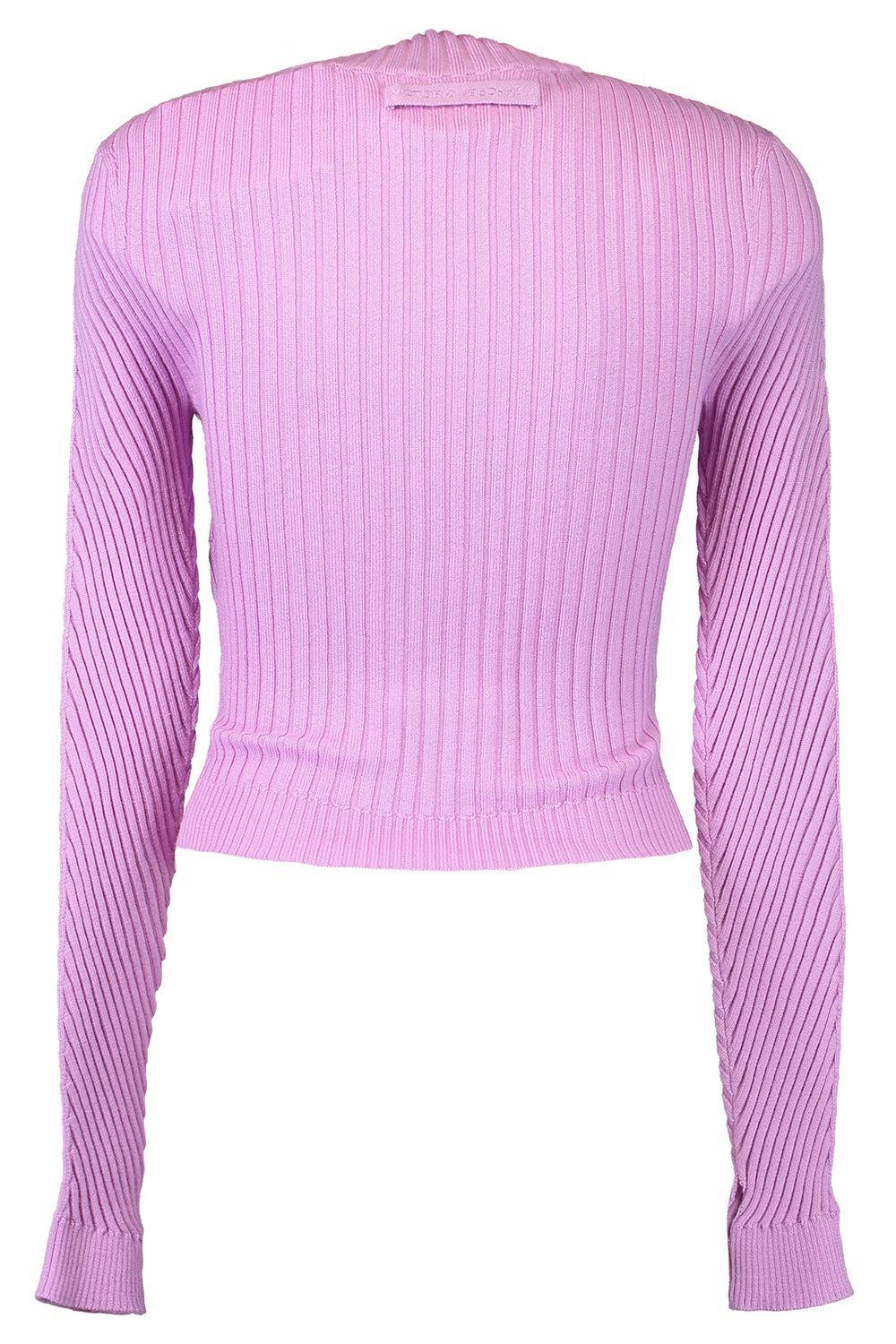 Ribbed Long Sleeve Polo Top - Image 5