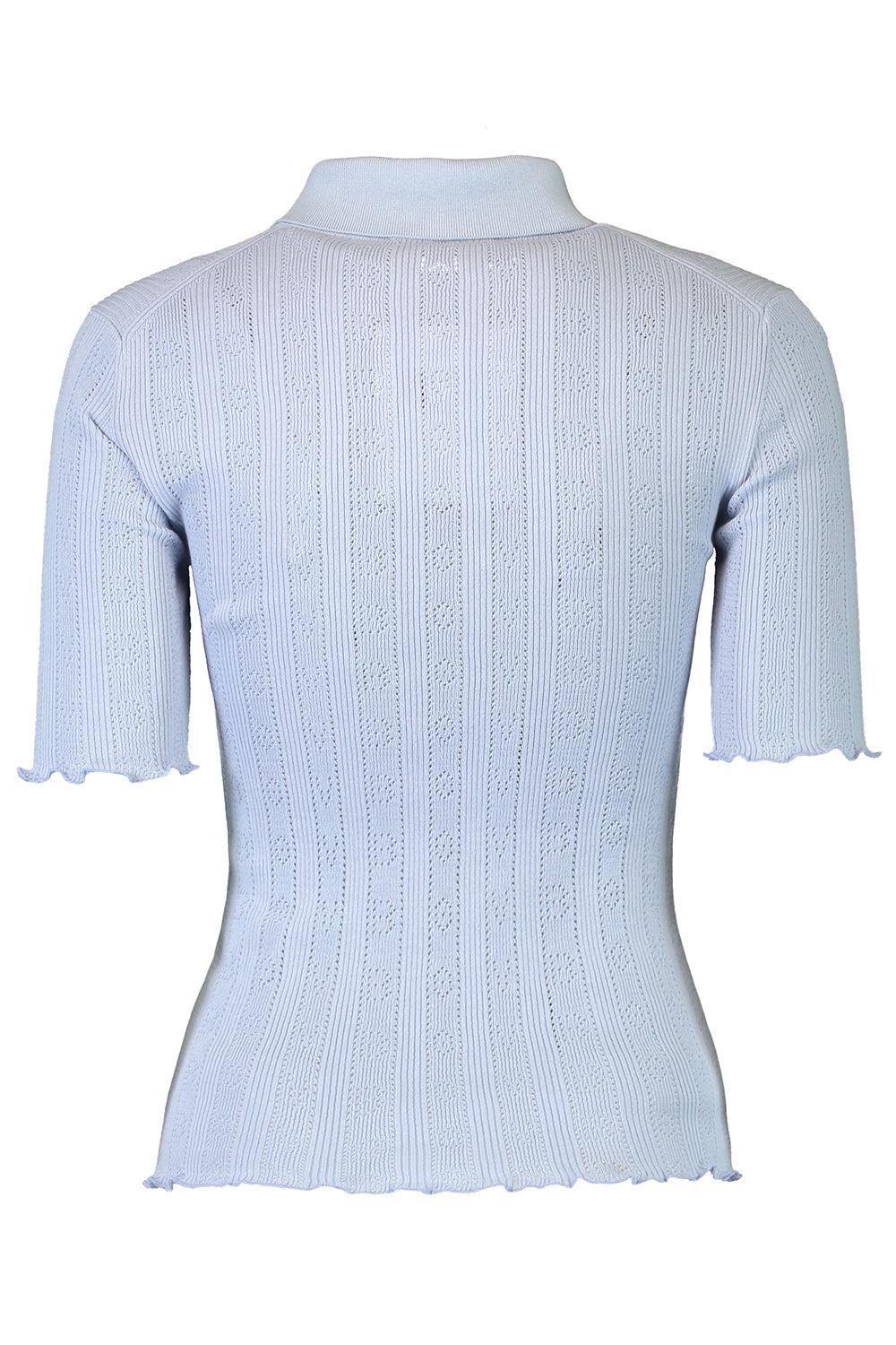 Short Sleeve Frill Polo Top - Image 4