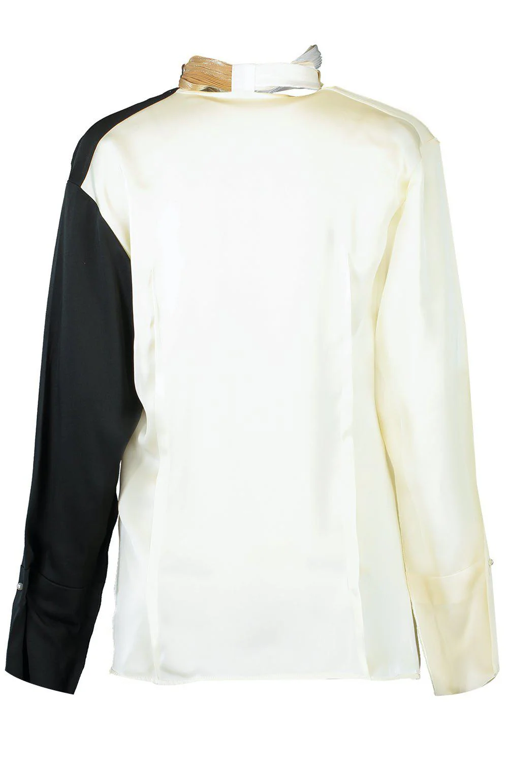 Tie Neck Colorblock Blouse - Image 5