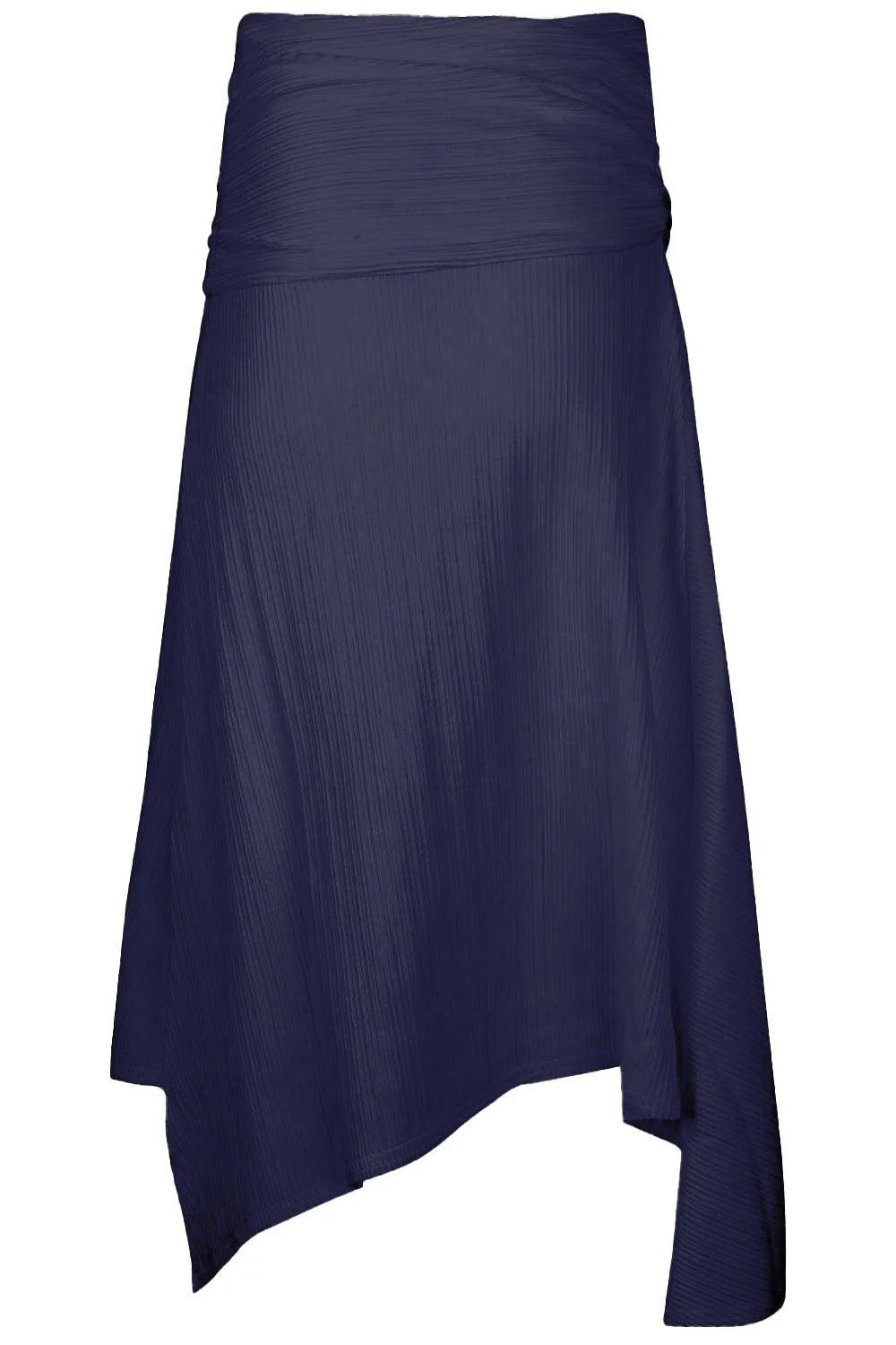 Twist Detail Midi Skirt - Navy - Image 5