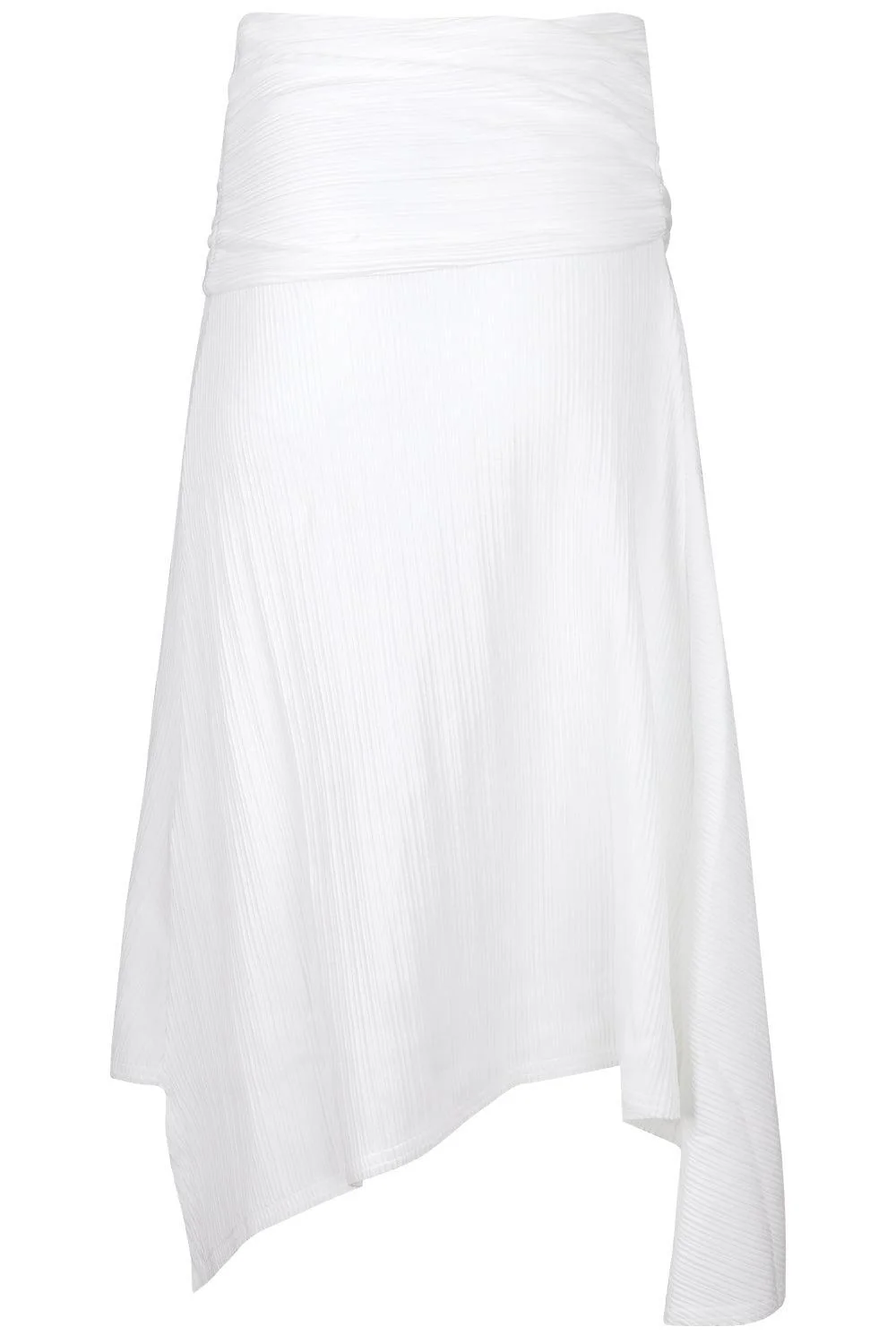 Twist Detail Midi Skirt - White - Image 5