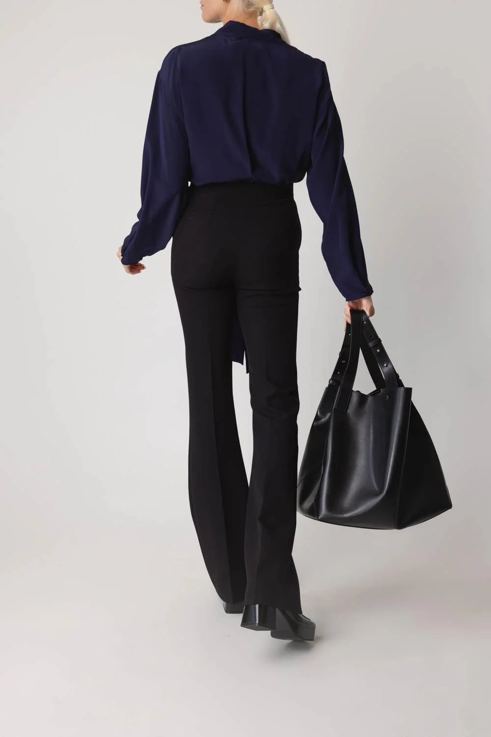 V-Neck Scarf Blouse - Image 4