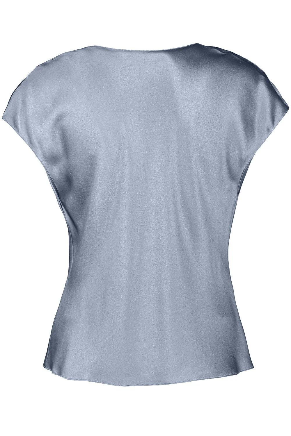 Cowl Neck Cap Sleeve Blouse - Iris Water - Image 5