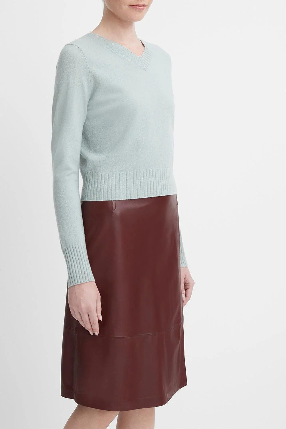 Cropped V-Neck Pullover - Image 2