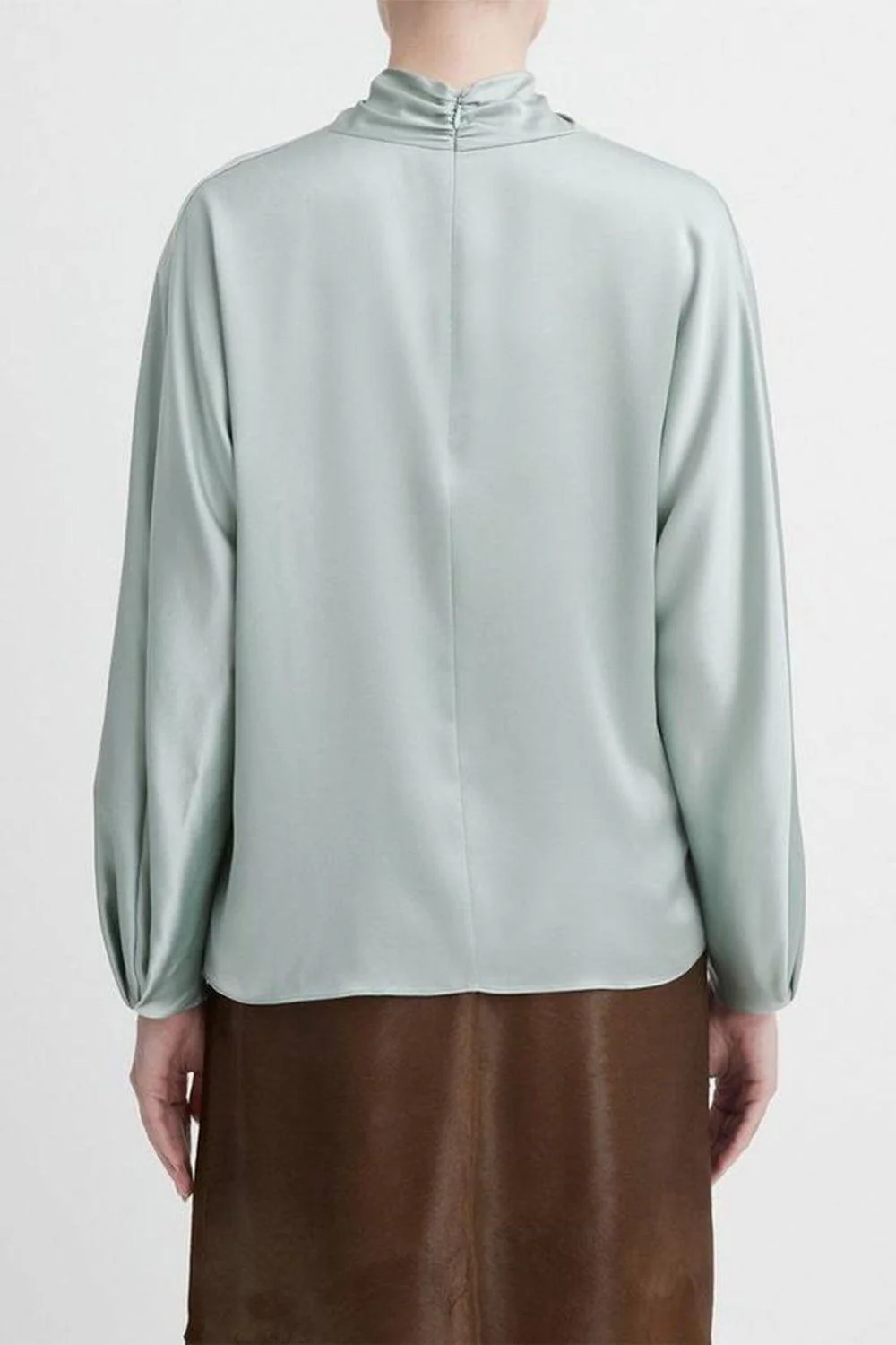 Draped Funnel Neck Blouse - Image 3