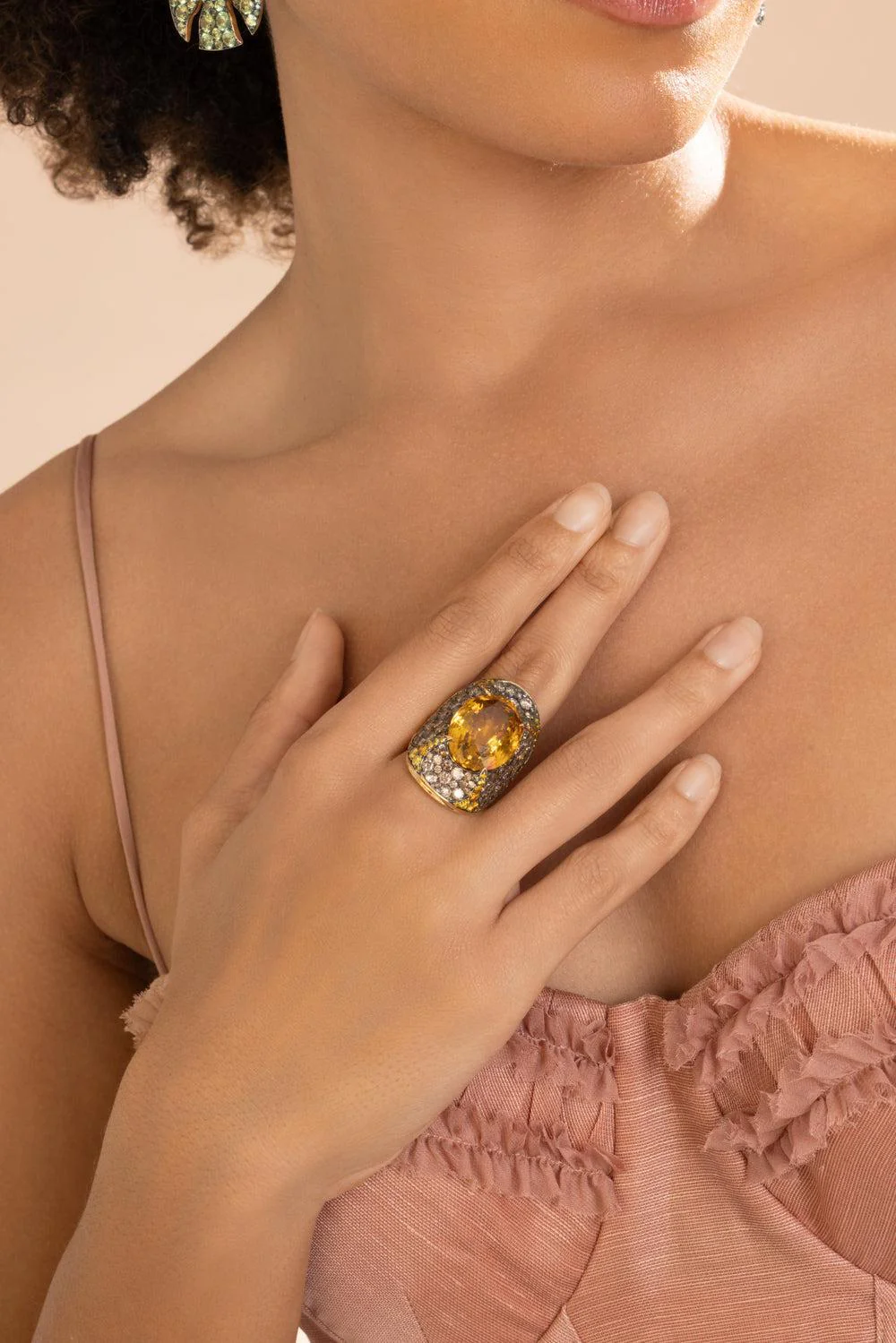 Brown Zircon Triple Ring - Image 2