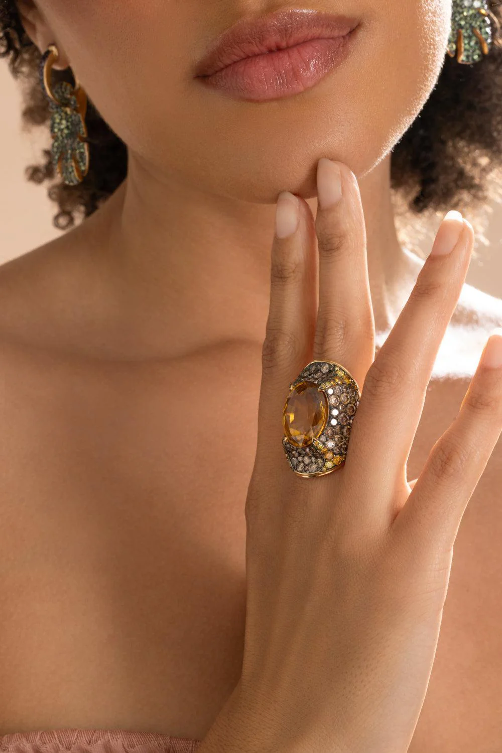 Brown Zircon Triple Ring - Image 4