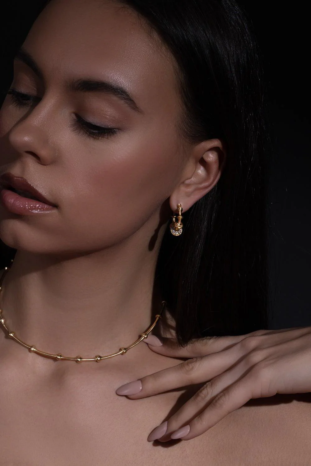 Chrona Diamond Mini Hoop Earrings - Image 5