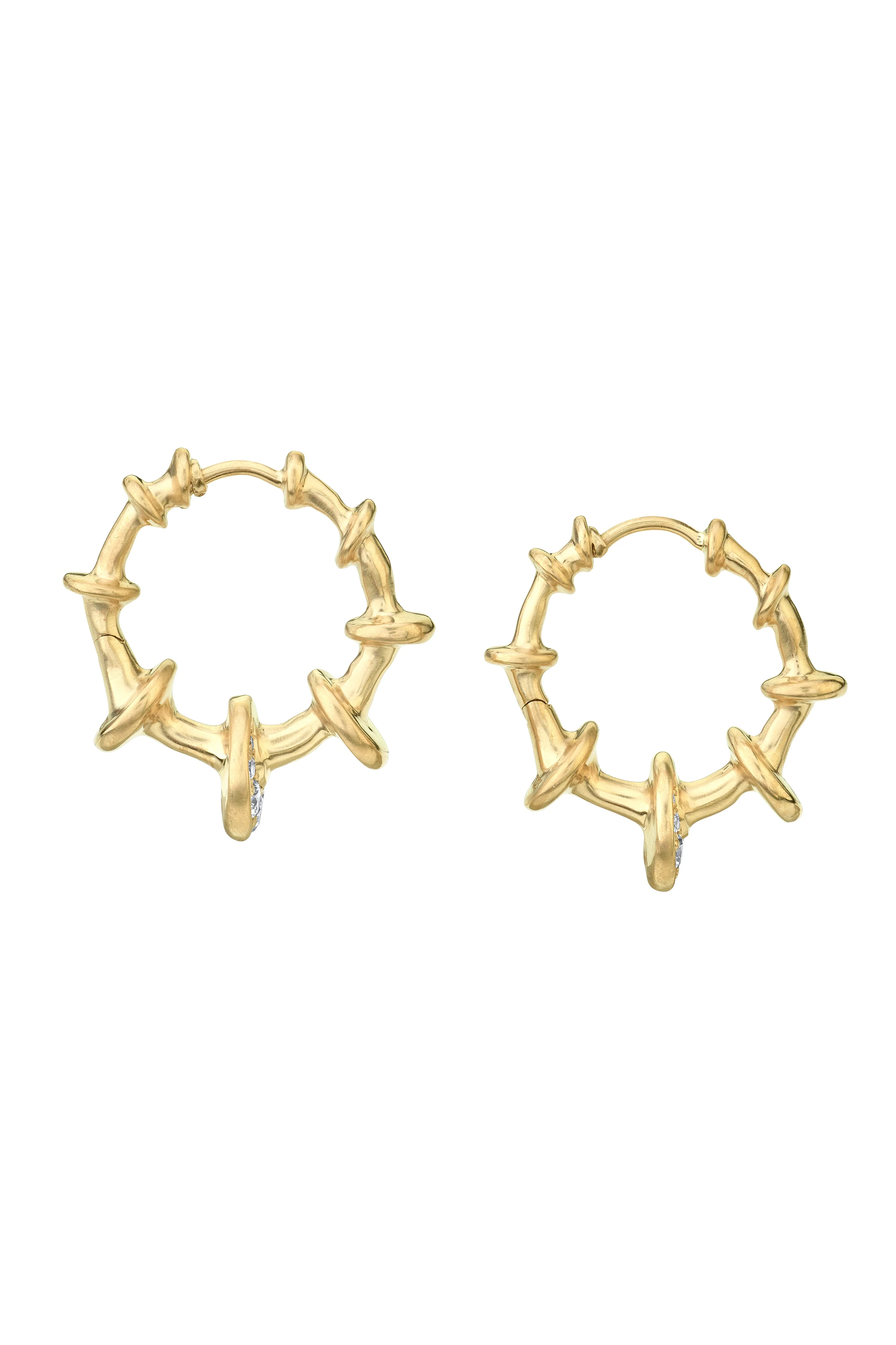 Chrona Diamond Mini Hoop Earrings - Image 6