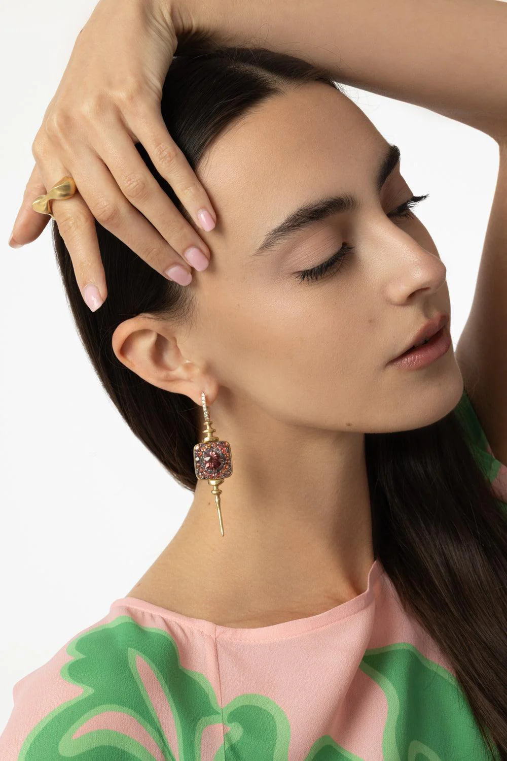 Chrona Disco Square Earrings - Image 2