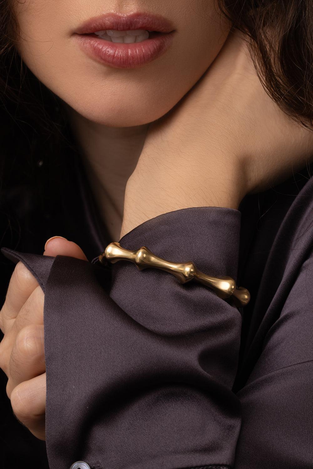 Chrona I Hinged Cuff Bracelet - Image 2