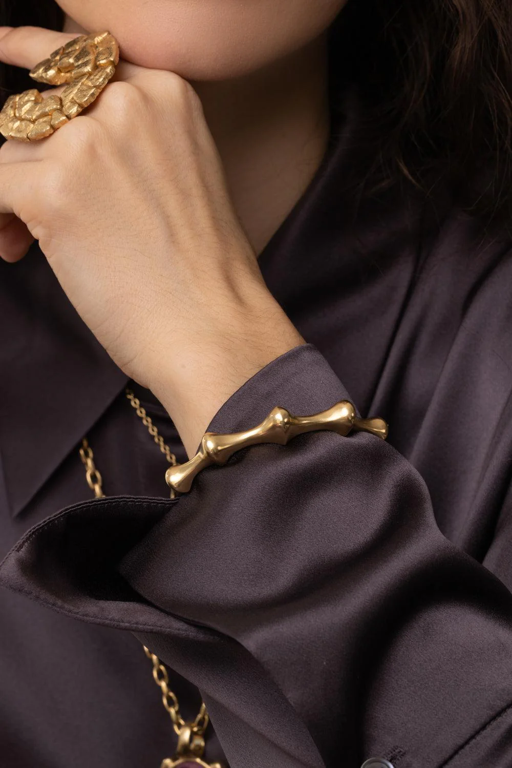 Chrona I Hinged Cuff Bracelet - Image 4