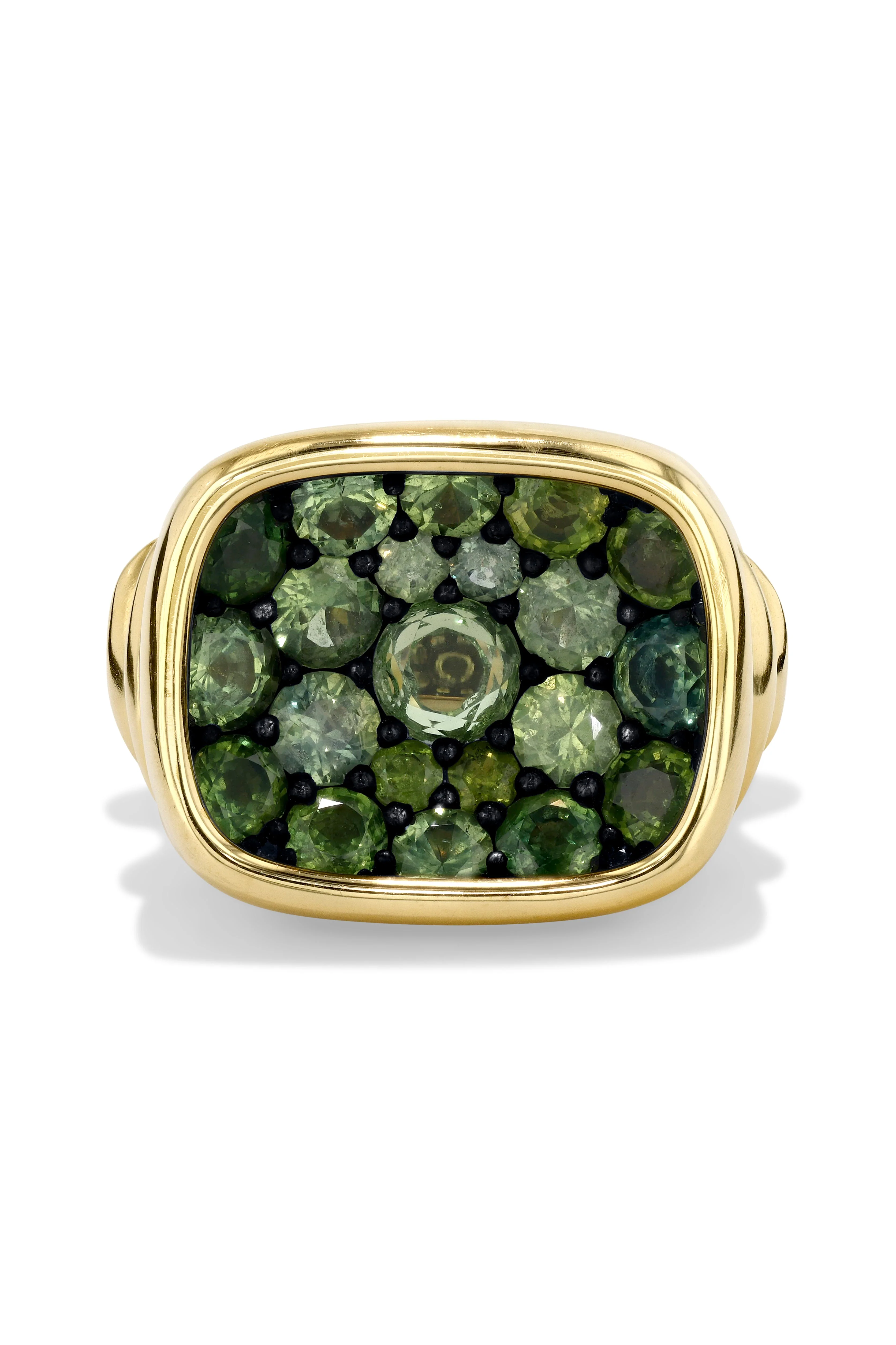 Chrona Signet Green Sapphire Ring
