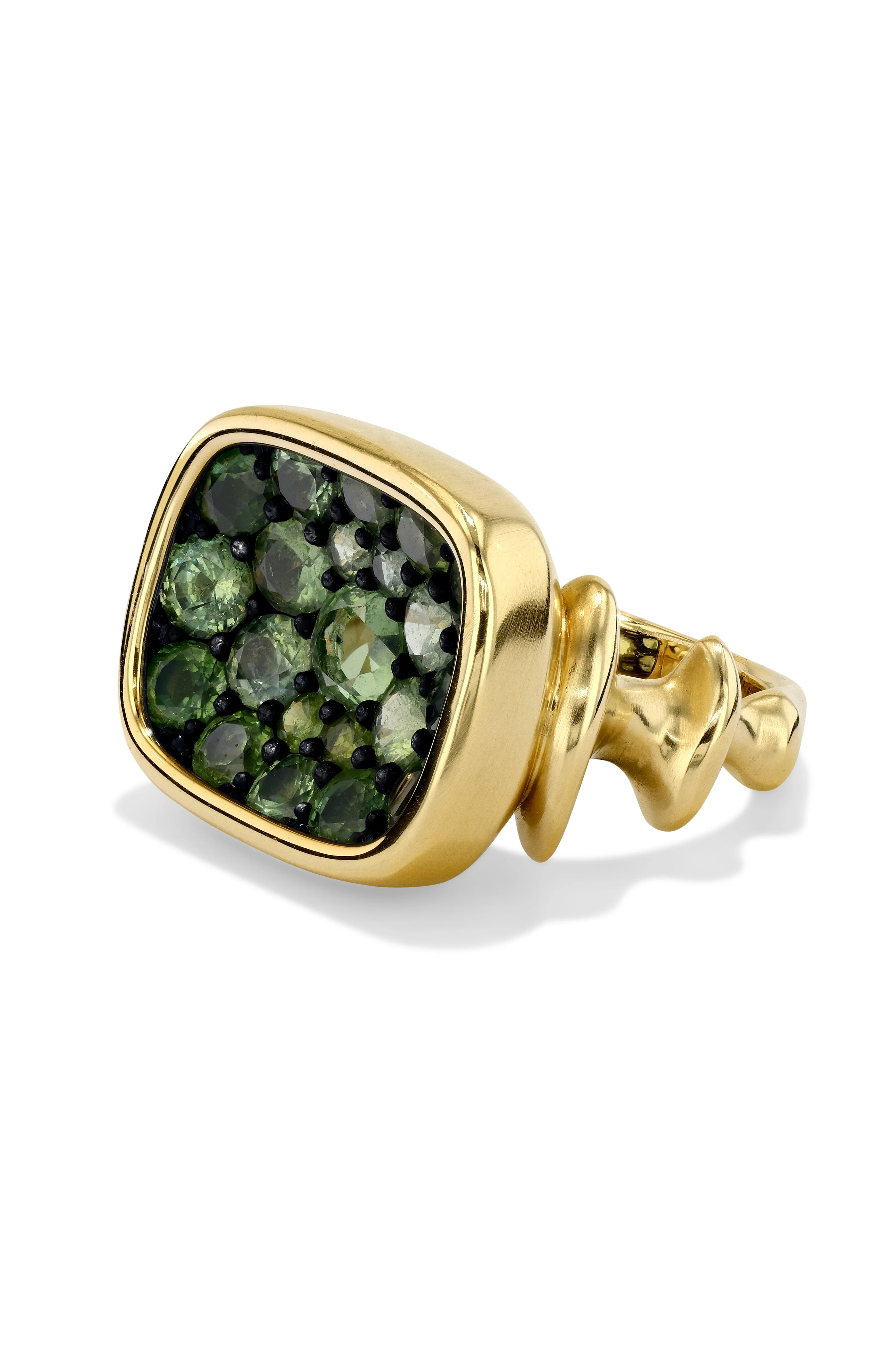 Chrona Signet Green Sapphire Ring - Image 5