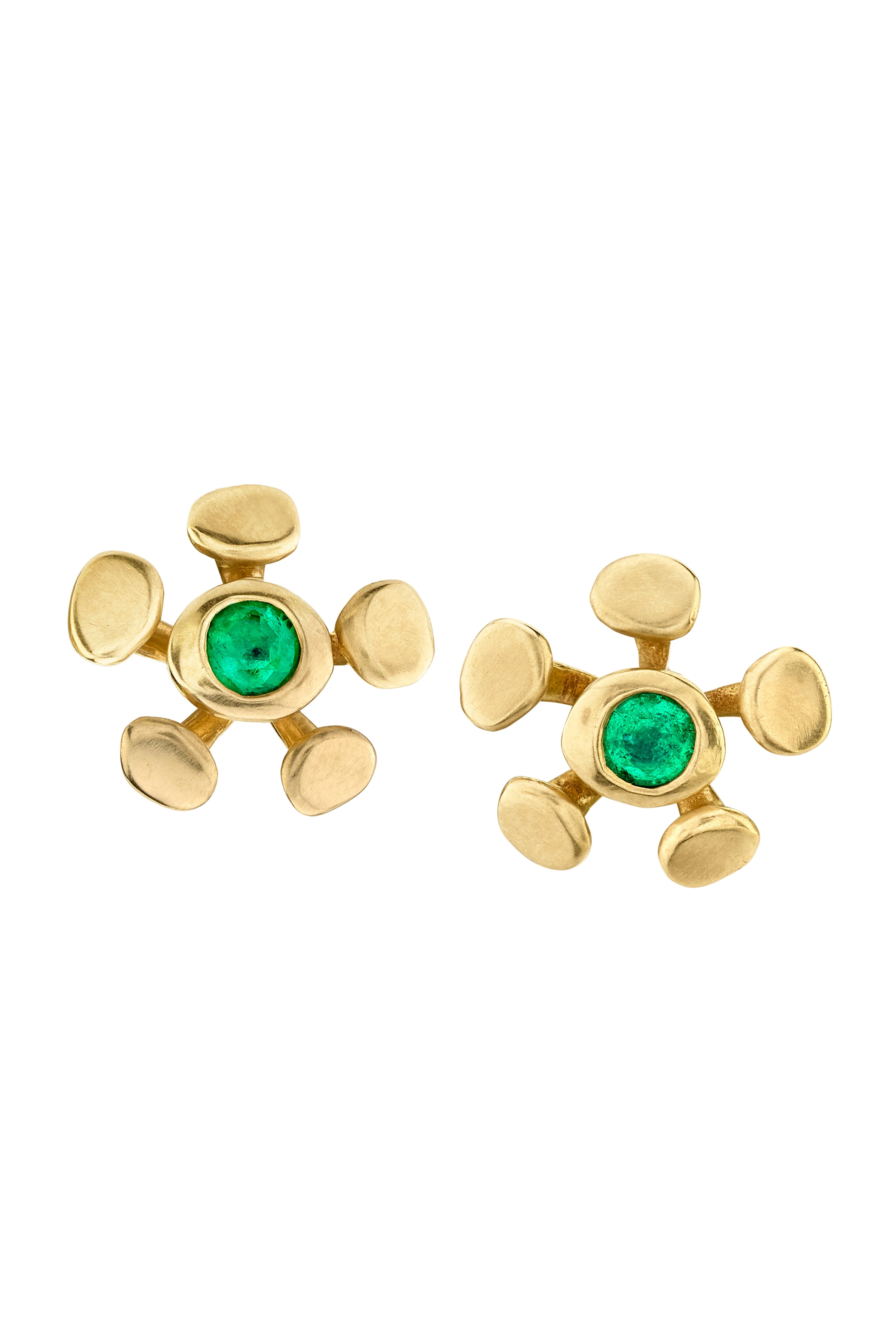 Emerald Chrona Stud Earrings