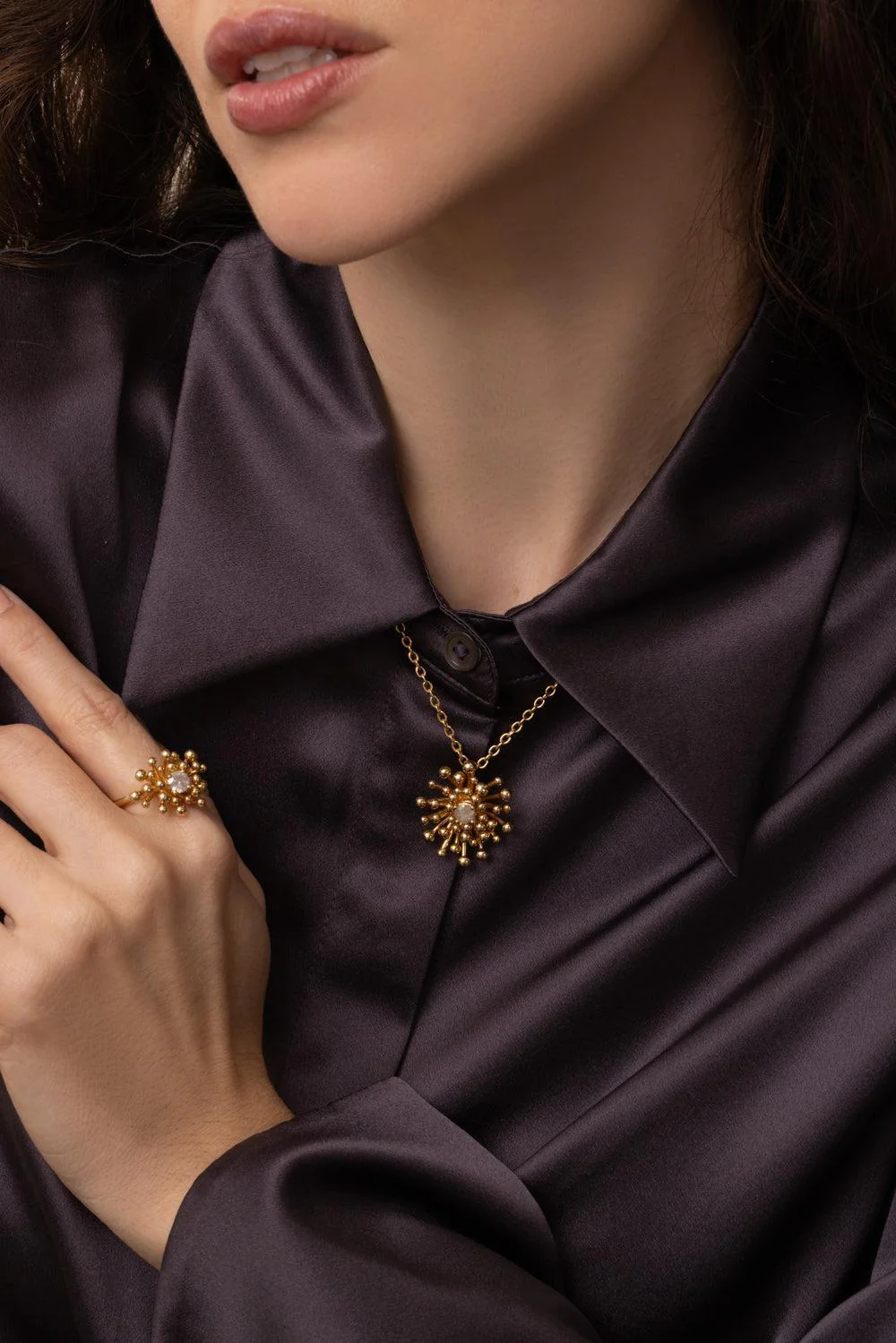 Grey Diamond Nocturne Pendant Necklace - Image 4