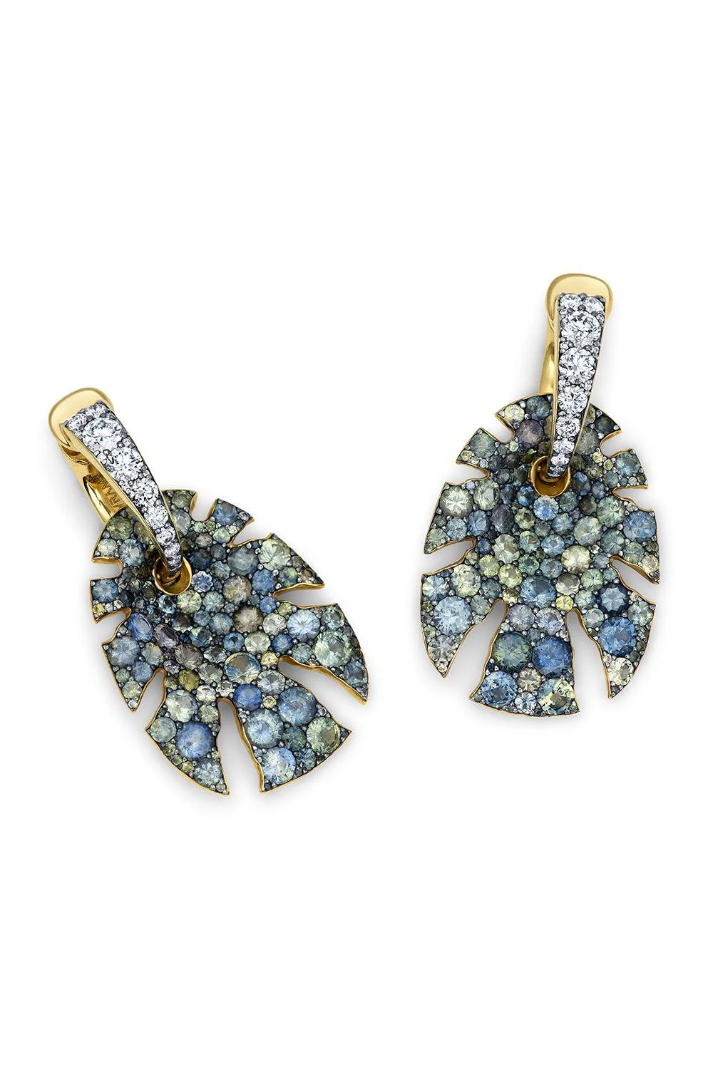 Split Super Sine Sapphire Earrings - Image 5