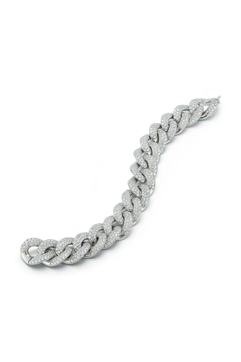 All Diamond Jumbo Saxon Curb Link Bracelet