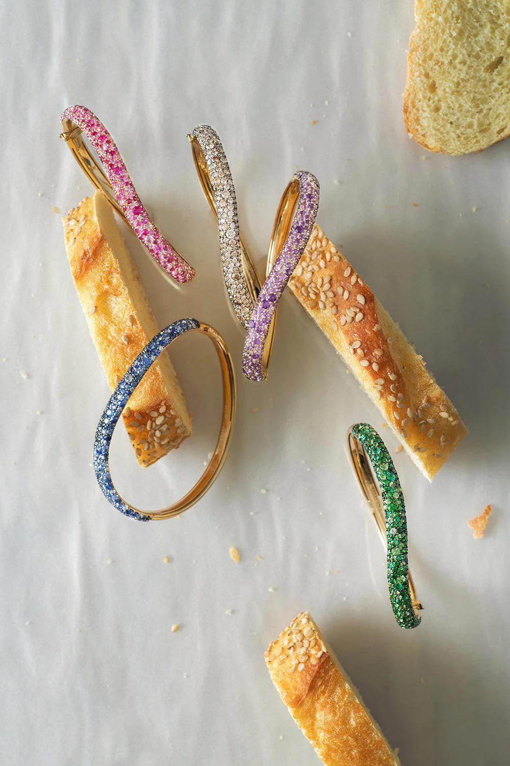 Amethyst Julian Wave Bracelet - Yellow Gold - Image 2