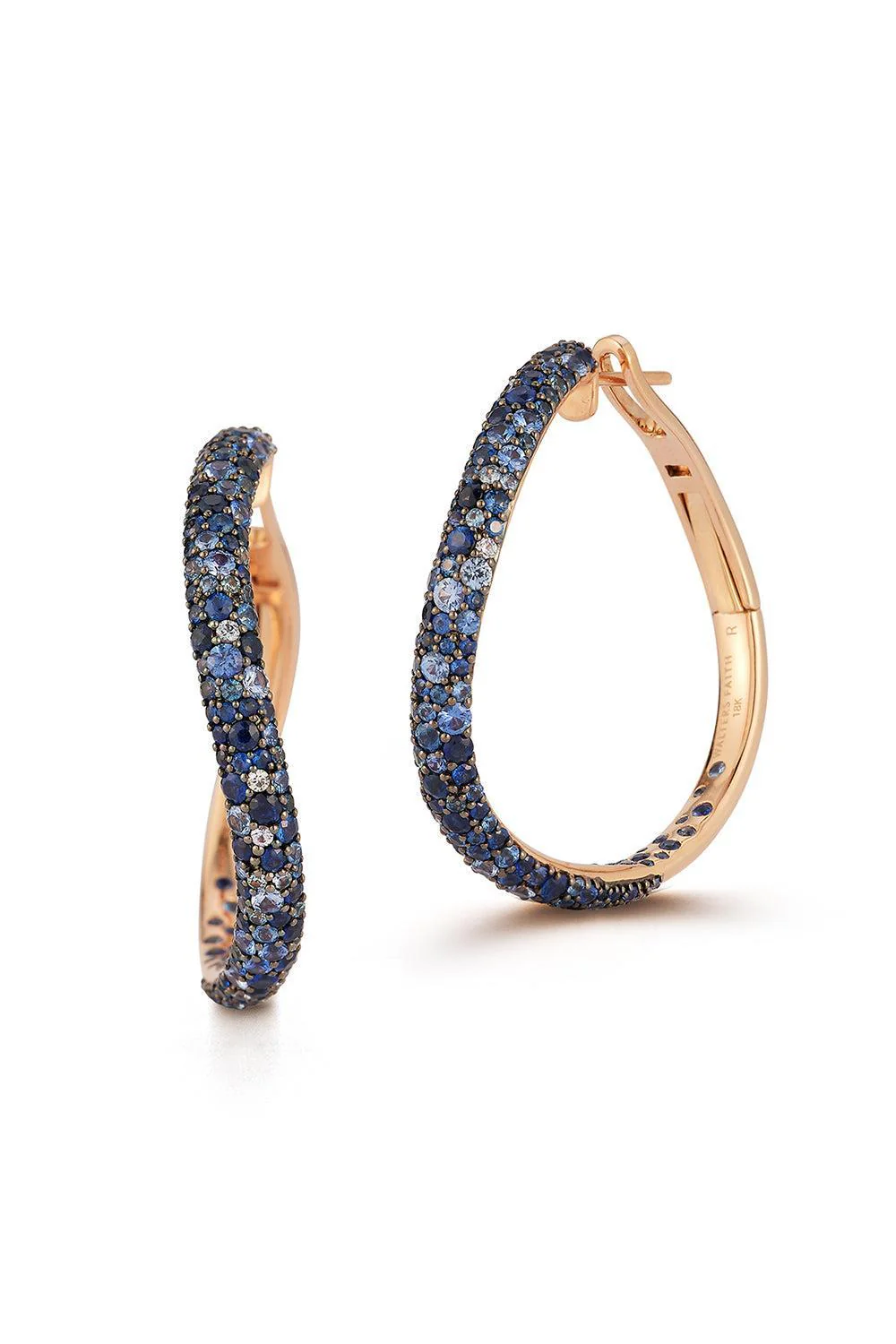 Blue Sapphire Julian Hoop Earirngs