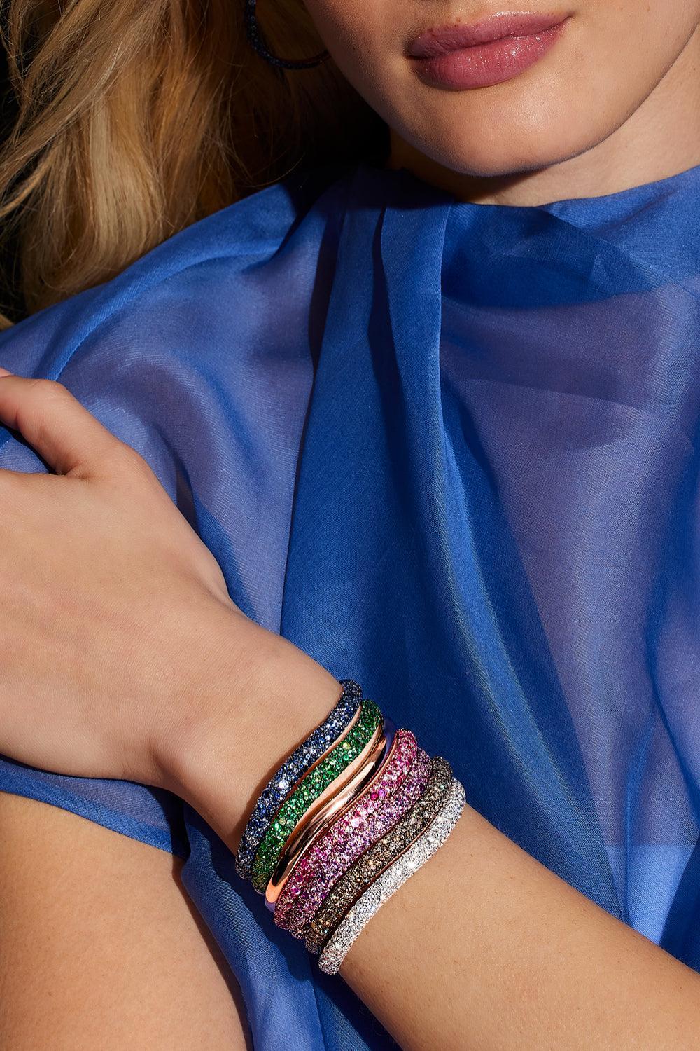 Blue Sapphire Julian Wave Bracelet