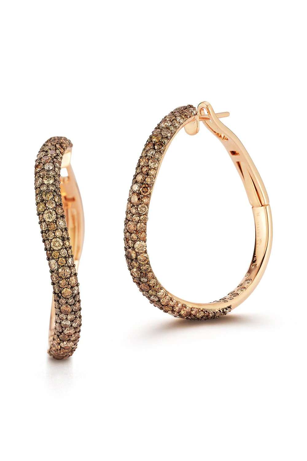 Champagne Diamond Julian Hoop Earrings